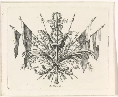 Zwaard met kroon en lauwerkrans
