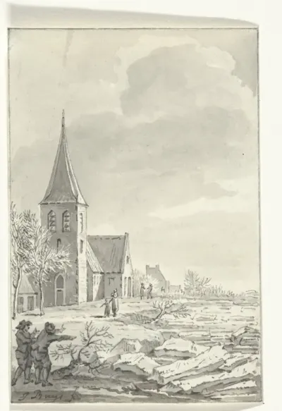 Zware ijsgang in de Waal, 23 januari 1789