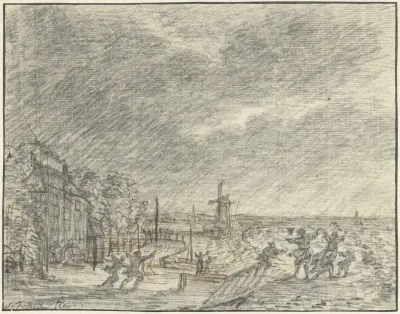 Zware storm en overstroming bij Halfweg, 15 november 1775
