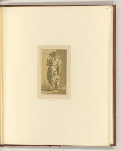 Zwei Figuren mit Hüten und Buch