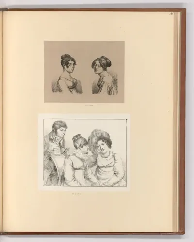 Zwei Frauenporträts; Zwei Frauen und ein Mann