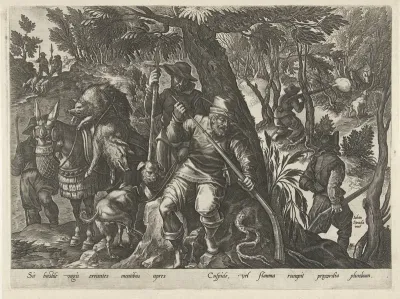 Zwijnenjacht met geweren