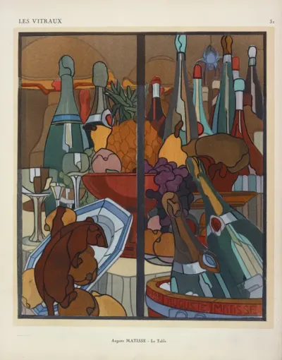 1 La Table Au Pavillon Du Vitrail A D Appartenant Au Restaurant Montmartre Soupers