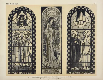 1 Sainte Claire Dassise Execute Par David Et Plateaux Au Pavillon Du Vitrail 2 Nativite 3 Ascension Executes Par Turpin