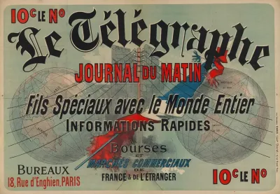 10c Le Numero Le Telegraphe Journal Du Matin Fils Speciaux Avec Le Monde Entier