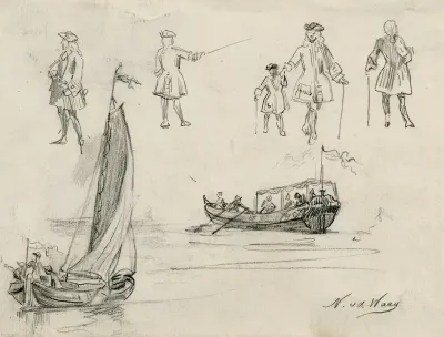 17de Eeuwse Figuurtjes En Bootjes