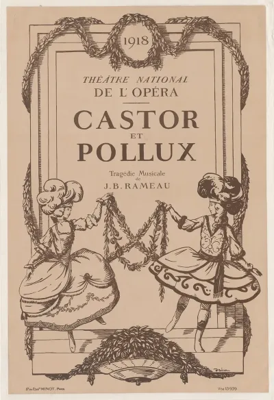 1918 Theatre National De Lopera Castor Et Pollux