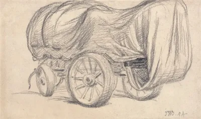 A Broad Wheeled Road Waggon