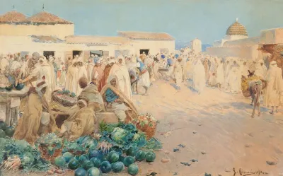 A Busy Market North Africa