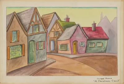 A Christmas Carol Sketch No 3 Street Scene