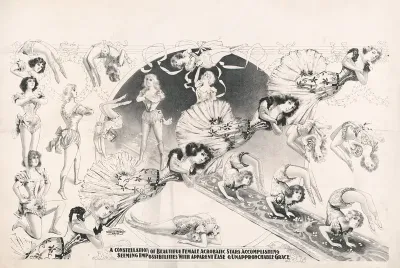 A Constellation Of Beautiful Female Acrobatic Stars Accomplishing Seeming Impossibilities With Apparent Ease And Unapproachable Grace
