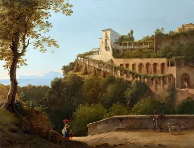 A Convent Near Naples With A View Of Capri