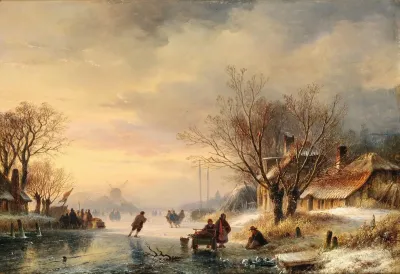 A Dutch Canal In Winter