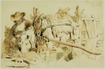 A Farmer Feeding His Pony In Geneva