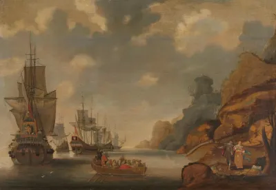 A French Squadron Near A Rocky Coast