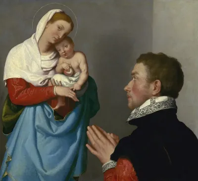 A Gentleman In Adoration Before The Madonna