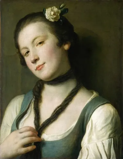 A Girl With A Flower In Her Hair
