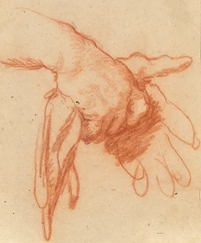 A Hand Holding Empty Gloves