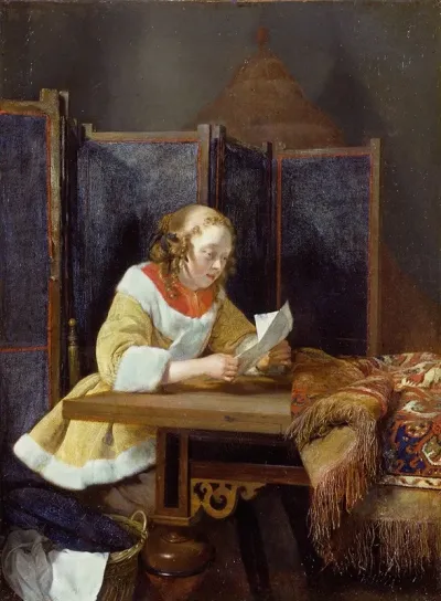 A Lady Reading A Letter Netherlands