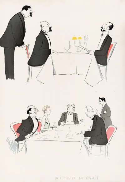A Lhotel De Paris Two Tables One With Grand Duke Nicholas The Other With Princess Hohelohe From Monte Carlo