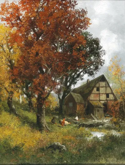 A Mill In An Autumnal Forest