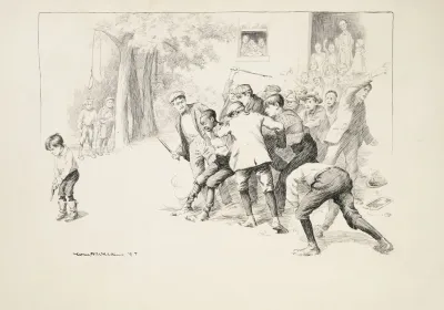 A Mob Of School Children Attack A Black Boy In Their School Yard And Prepare To Lynch Him With Their Teacher Watching In The Background
