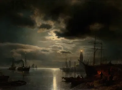 A Moonlit Harbor