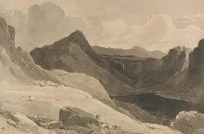 A Mountain Landscape With A Shepherd