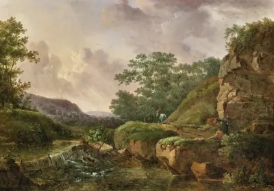 A Mountain Landscape With Travellers 2