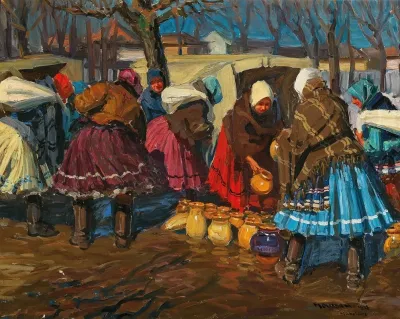 A Pottery Market In Mihalovce