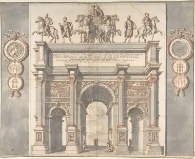 A Reconstruction Of The Arch Of Septimius Severus