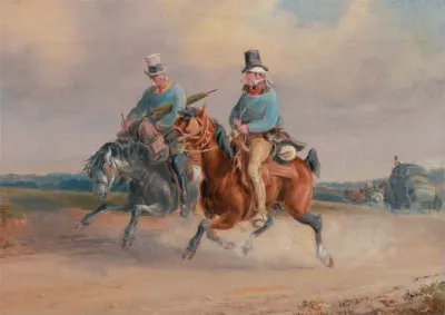 A Scene On The Road In France