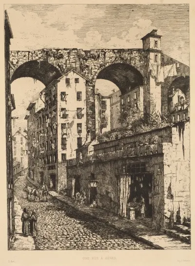 A Street In Genoa Une Rue A Genes