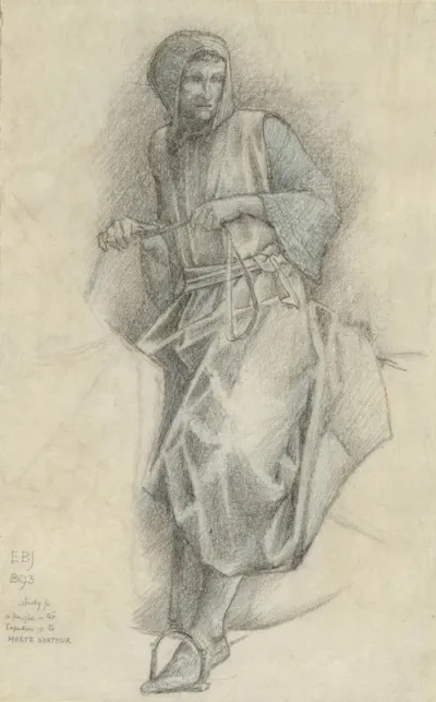 A Study For Sir Ewain In The Holy Grail Tapestries