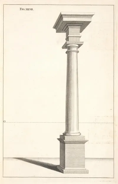 A Tuscan Column In Perspective