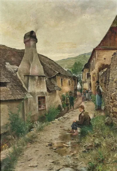 A Village Road In Radelbach In The Wachau Region