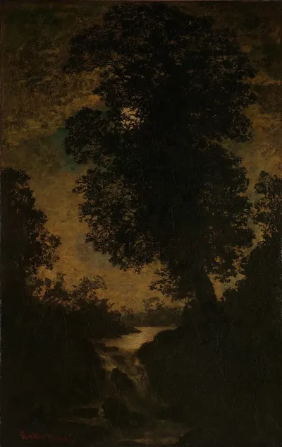 A Waterfall Moonlight