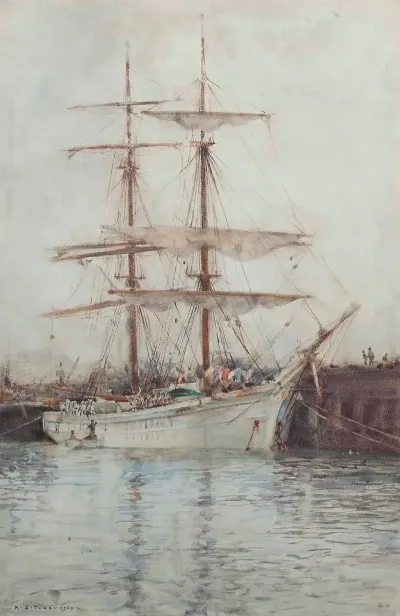 A Windjammer Moored In Falmouth Harbour