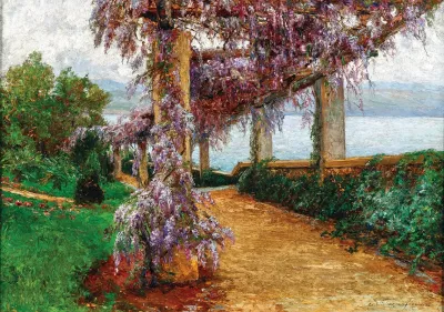 A Wisteria Covered Pergola In The Garden Of Villa Haas In Abbazia