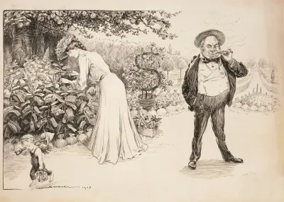 A Woman Clips A Few Coupons Growing On A Bush With Numerous Stocks And Commodities