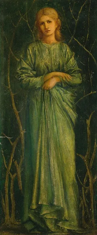 A Woman In Green Drapery