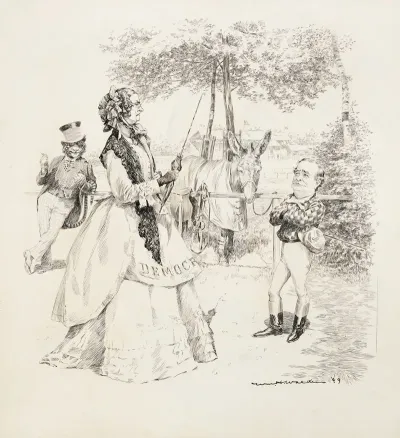 A Woman Representing The Democratic Party Speaks Angrily With William Jennings Bryan