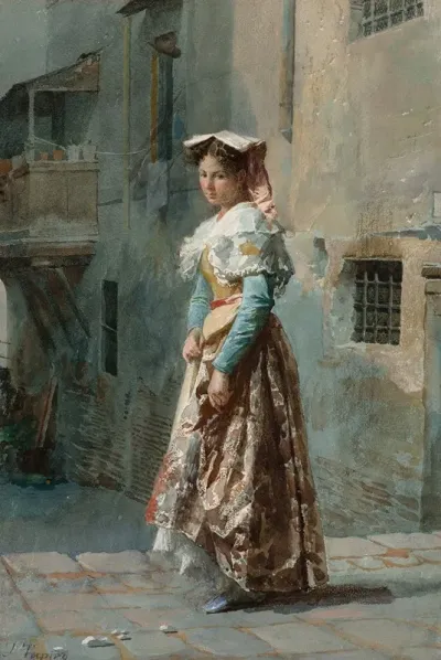 A Young Woman In Her Finery