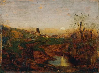 Abenddammerung In Moorlandschaft