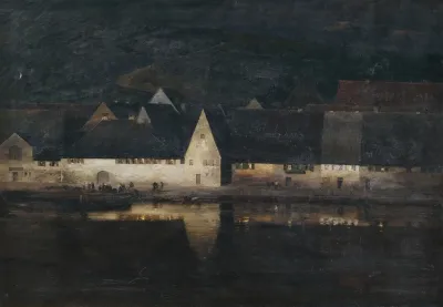 Abenddammerung Marktbreit Am Main