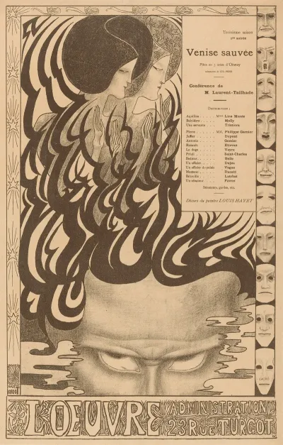 Affiche Voor Het Toneelstuk Venise Sauvee Van Thomas Otway