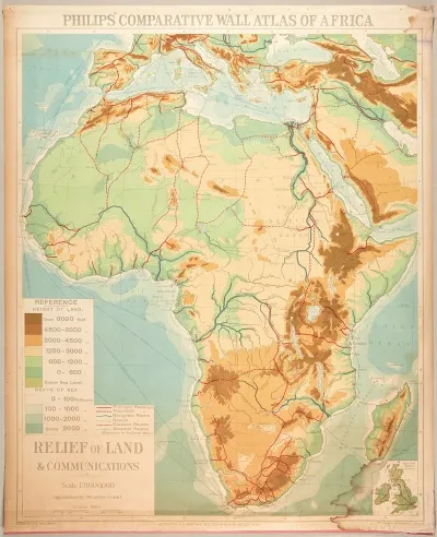 Africa Relief Of Land And Communications