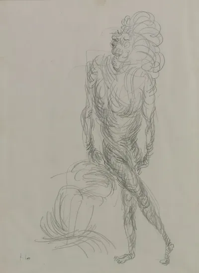 Akt In Geschraubter Bewegung Nude In Spiralling Movement