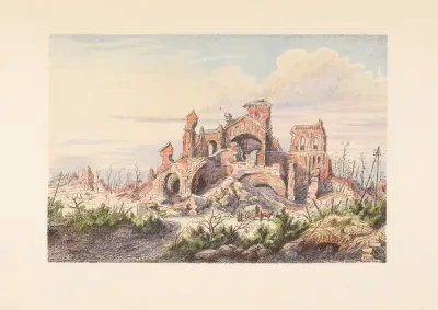 Albert Les Ruines De Notre Dame De Brebieres
