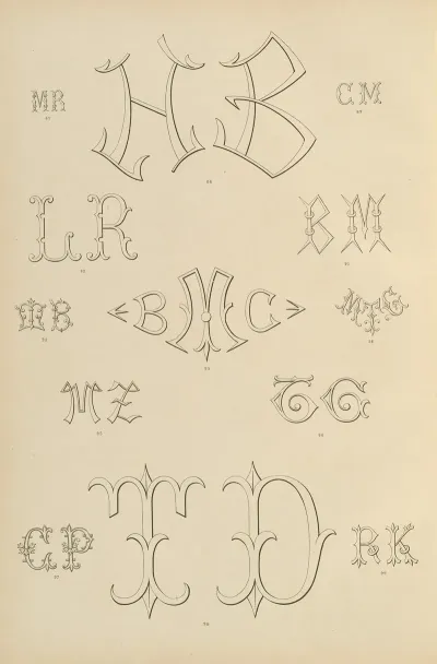 Album De Chiffres Monogrammes Couronnes De Noblesse Françaises Et Etrangeres Pl 006